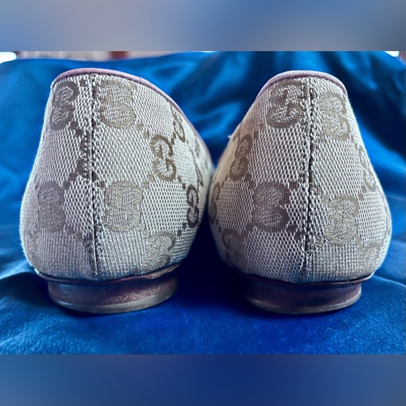 Gucci Monogram Cloth Ballet Flats - Picture 2 of 14